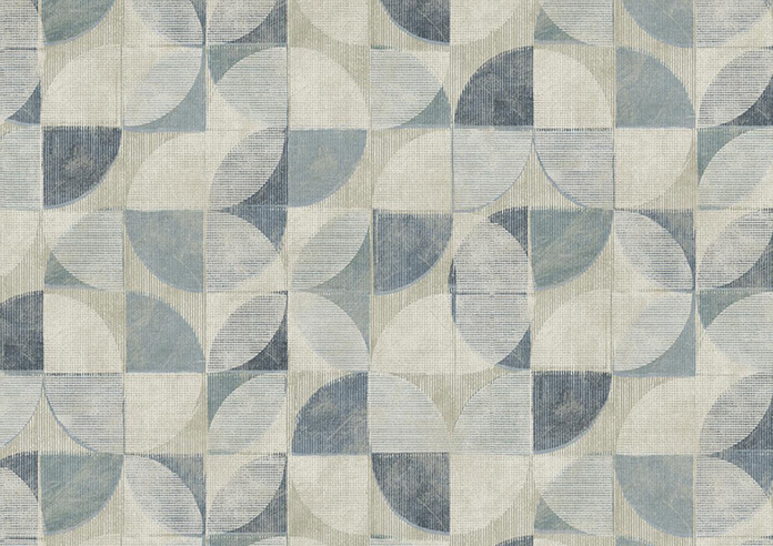 Mosaic Tile, Denim - Roman Blind - Image 7
